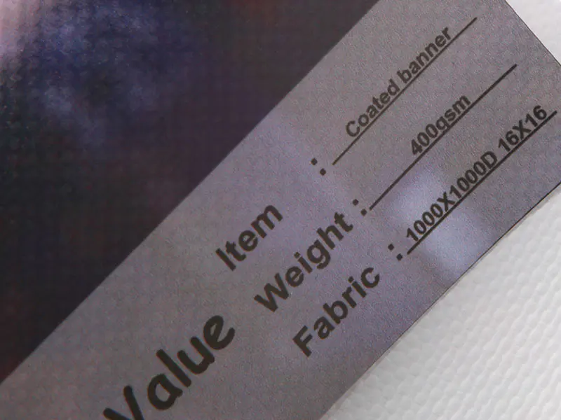 PVC digitális nyomtatás bevonatú Flex Banner 400 g/m2